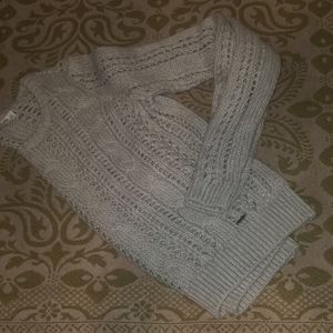 Gray Abercrombie & Fitch Long Sleeve Sweater